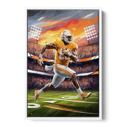 Knoxville Vols Game Day - White Frame Canvas
