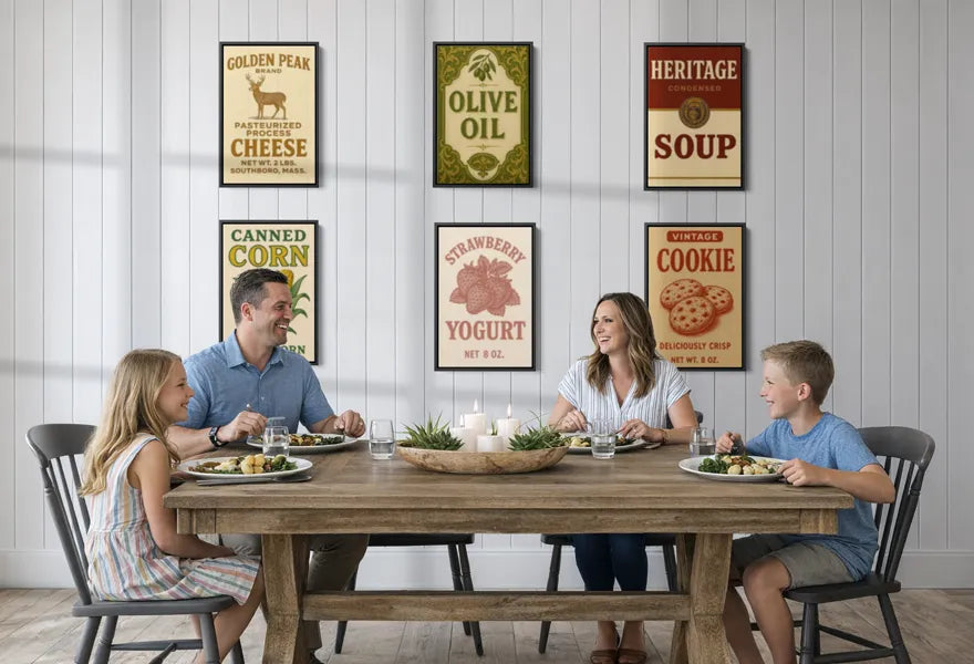 Canvas Wall Art Dining Kitchen Family