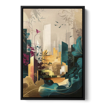 Anaheim Urban Charm - Black Frame Canvas