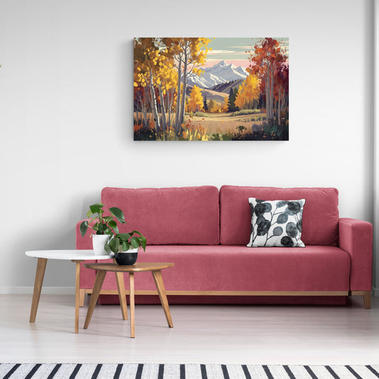 Aspen Majestic Landscape - Canvas Wall Art Living Room