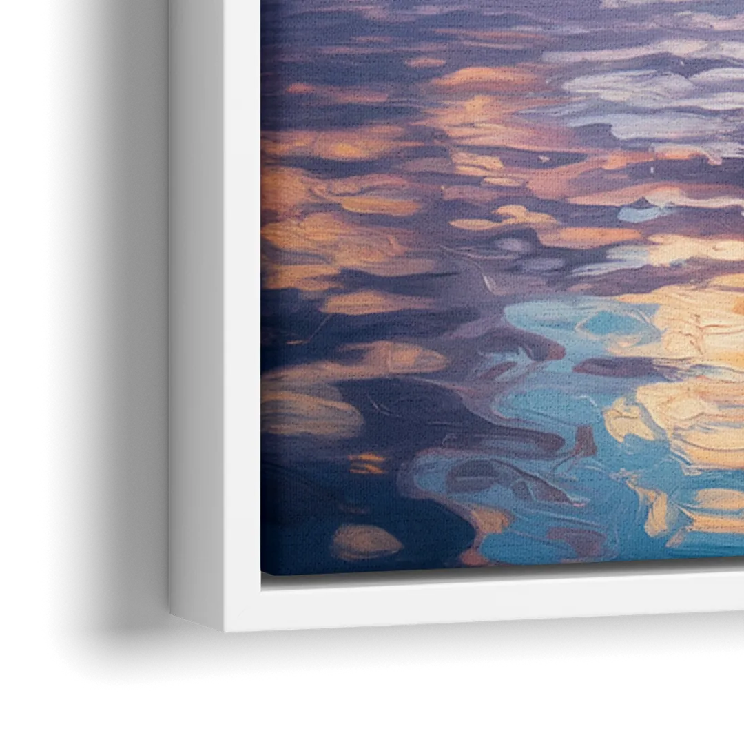 Vancouver Cityscape - Close-Up White Frame Canvas