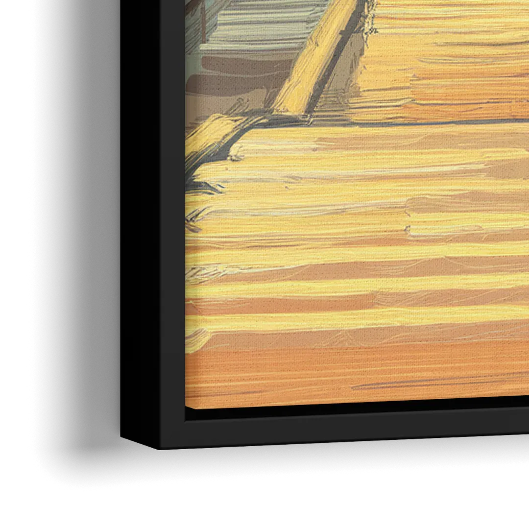 Philadelphia Art Museum Steps - Close-Up Black Frame Canvas