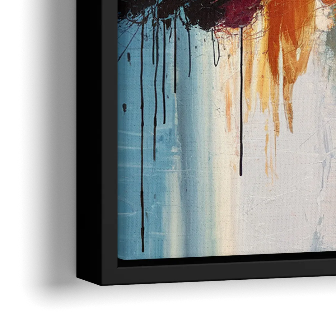 Charlotte Skyline and Panthers Pride - Close-Up Black Frame Canvas