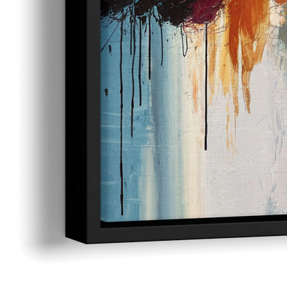 Charlotte Skyline and Panthers Pride - Close-Up Black Frame Canvas