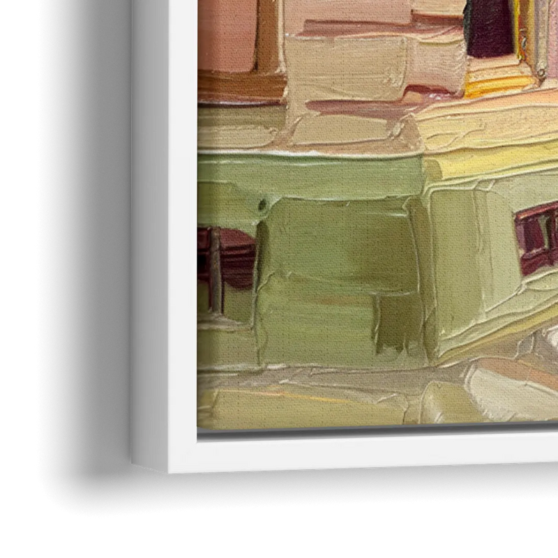 Dunedin Historic Architecture - Close-Up White Frame Canvas