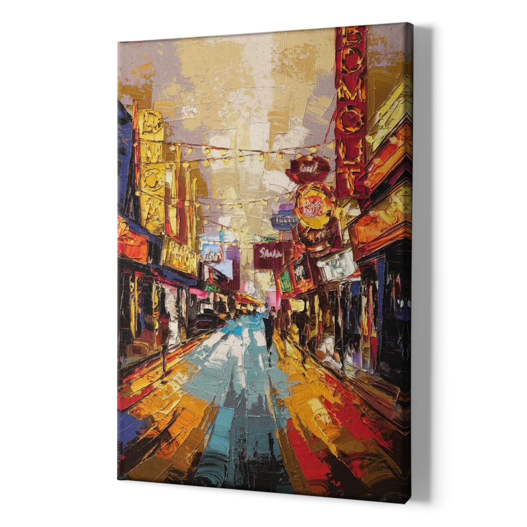 Las Vegas Fremont Street - Canvas Print Art Sides