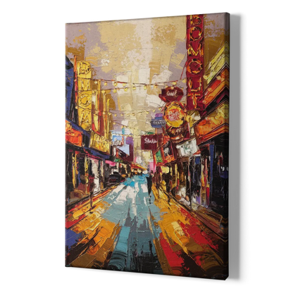 Las Vegas Fremont Street - Canvas Print Art Sides