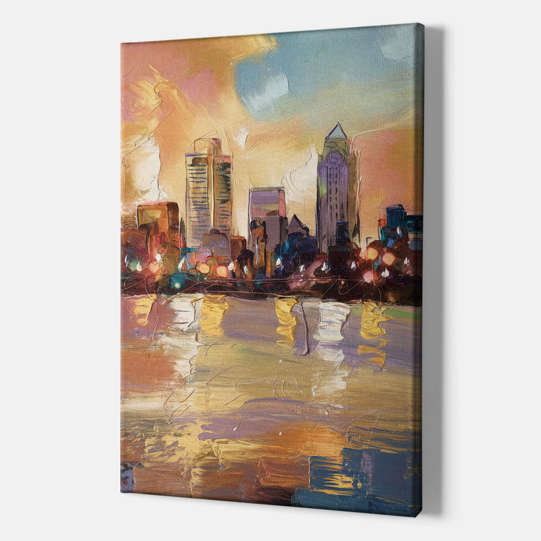 Franklin Skyline View - Canvas Wall Art Indoor