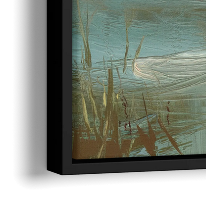 Madison Lake Mendota Serenity - Close-Up Black Frame Canvas