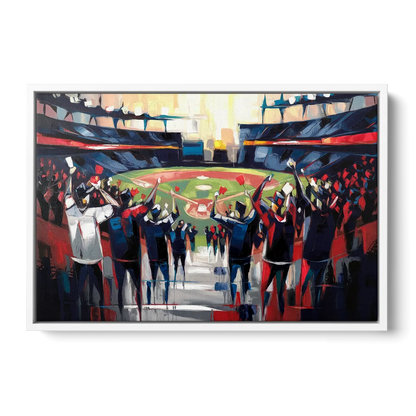Salem Red Sox Fans - White Frame Canvas