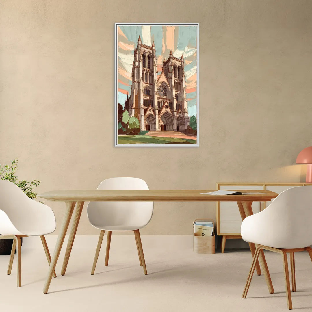 Washington National Cathedral - Living Room White Frame Canvas