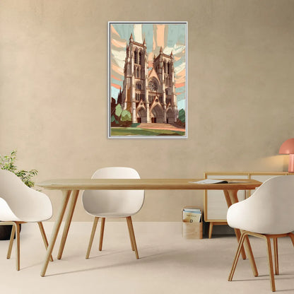 Washington National Cathedral - Living Room White Frame Canvas