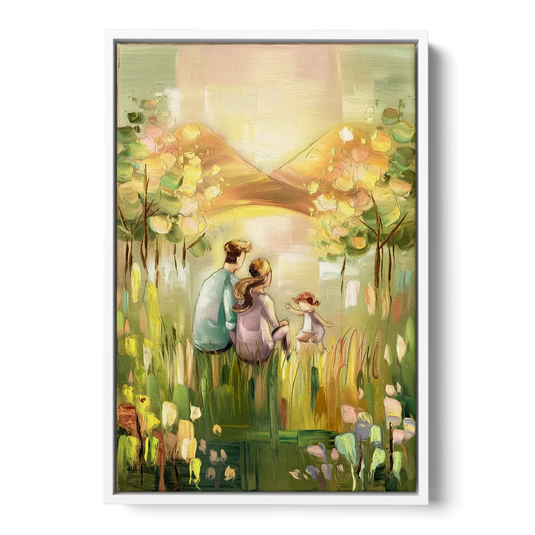 Marietta Family Nursery Decor - White Frame Canvas