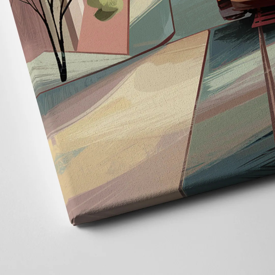 San Francisco Streetcar Charm Canvas Close Up