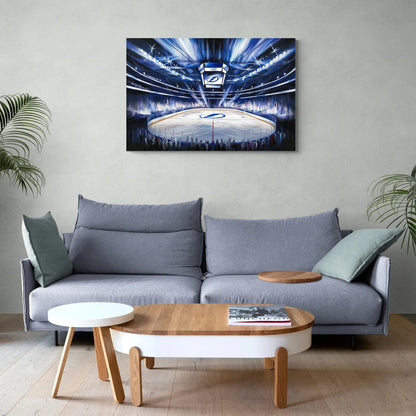 Tampa Bay Lightning Arena Lights - Canvas Wall Art Living Room