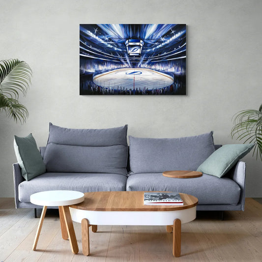 Tampa Bay Lightning Arena Lights - Canvas Wall Art Living Room
