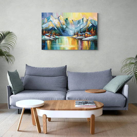 Anchorage Mountain Views - Canvas Wall Art Living Room