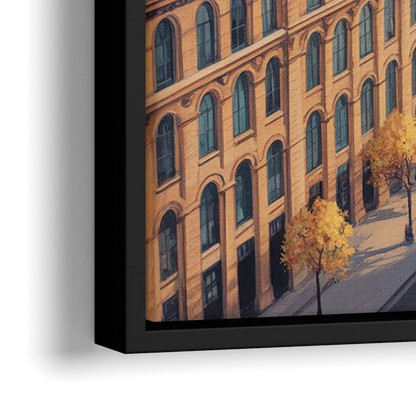Montreal Historic Buildings - Close-Up Black Frame Canvas