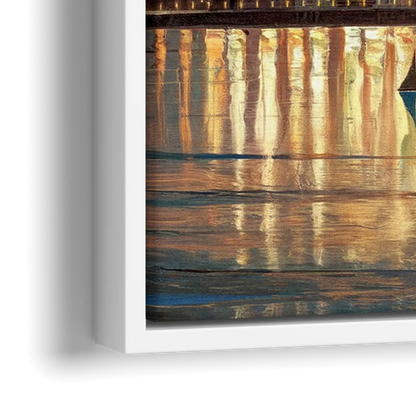 New York City Artistic View - Close-Up White Frame Canvas