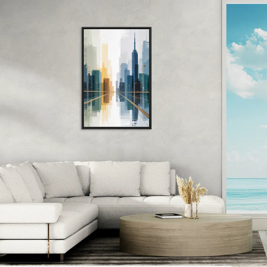 Bloor Street Vibes - Living Room Black Frame Canvas