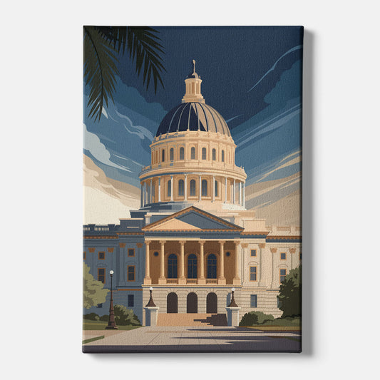 Sacramento Capitol Building - Canvas Wall Art