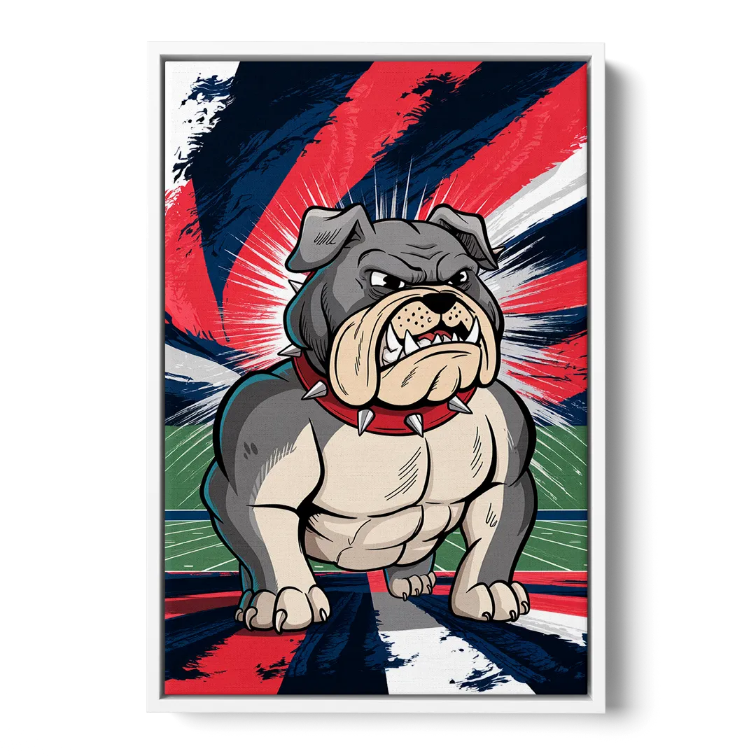 Fresno State Bulldogs Pride - White Frame Canvas