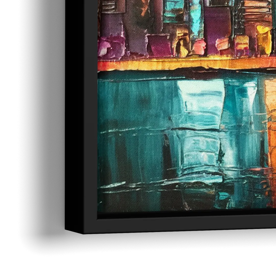 Philadelphia Mural Art - Close-Up Black Frame Canvas