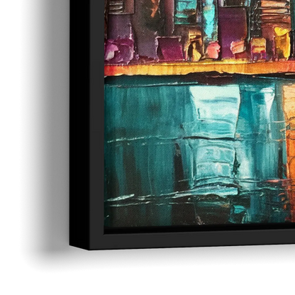 Philadelphia Mural Art - Close-Up Black Frame Canvas