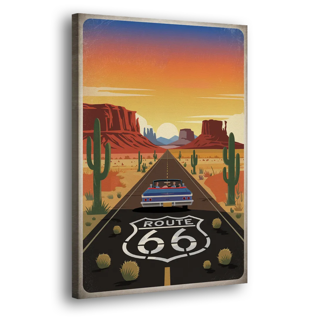 Springfield Route 66 - Canvas Print Art Sides