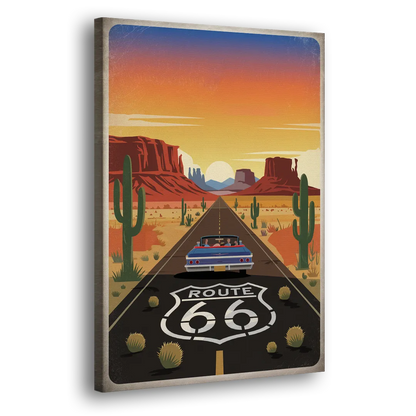 Springfield Route 66 - Canvas Print Art Sides