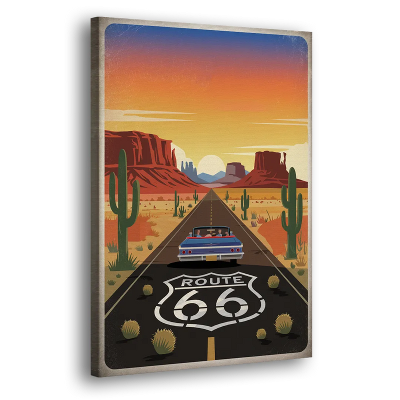 Springfield Route 66 - Canvas Print Art Sides