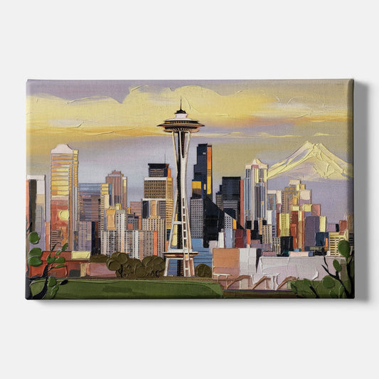 Seattle Downtown Skyline - Canvas Wall Art