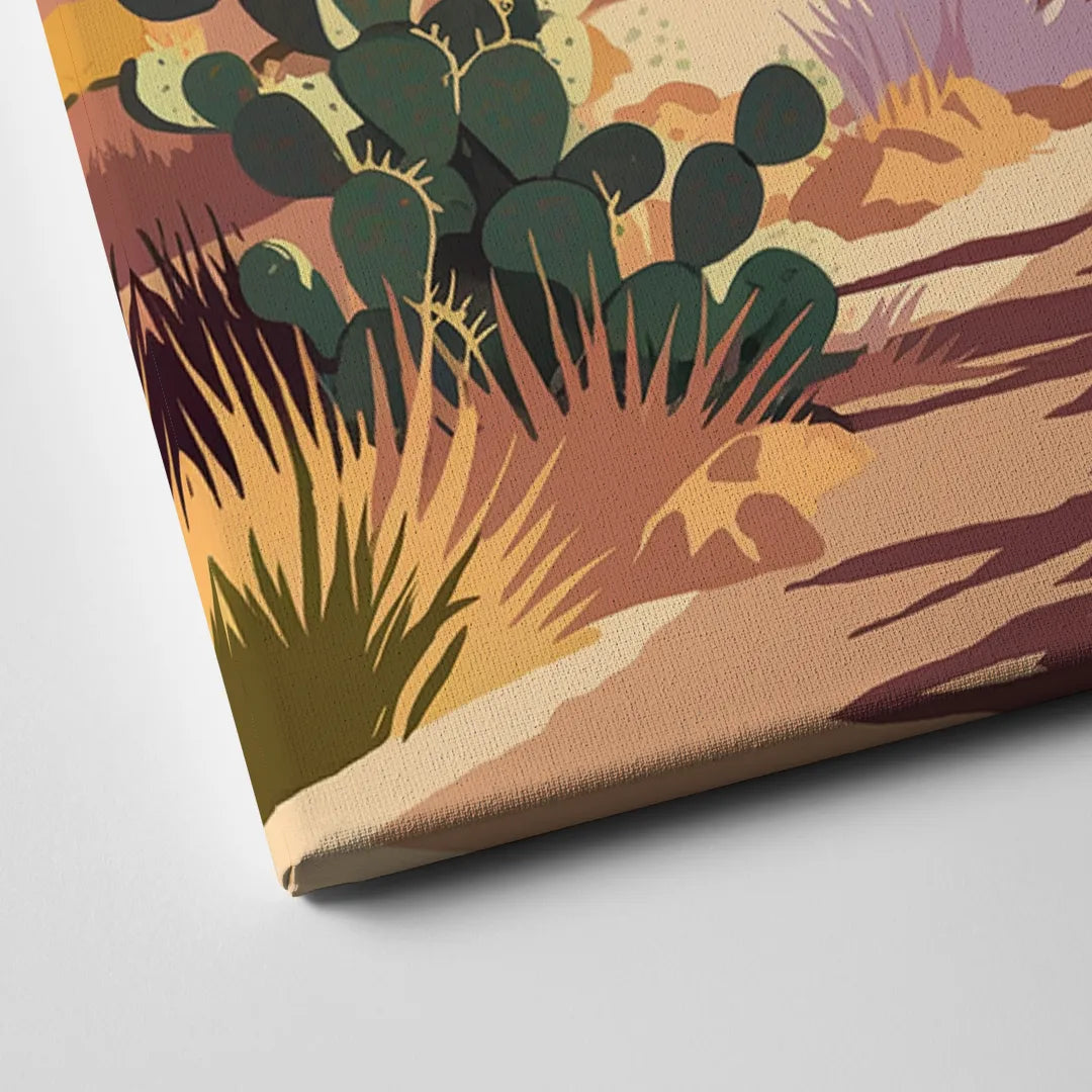 Albuquerque Desert Landscape Canvas Close Up