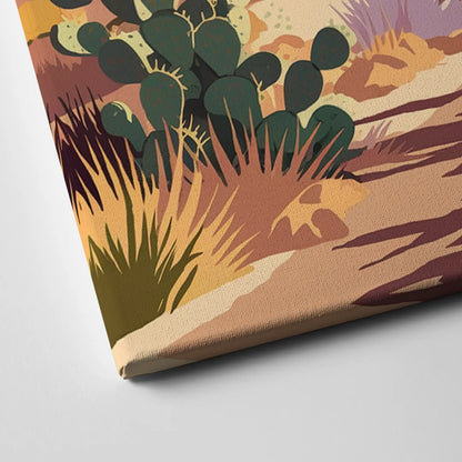 Albuquerque Desert Landscape Canvas Close Up