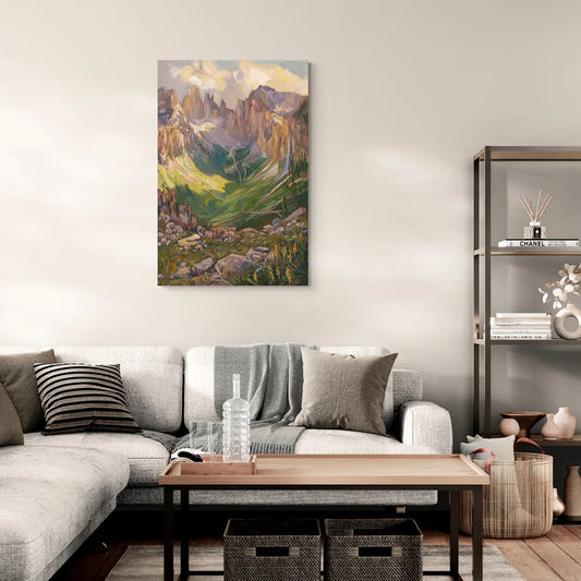 Telluride Rocky Mountain Peaks - Canvas Wall Art Living Room