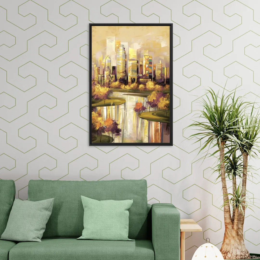 Irving Scenic Views - Living Room Black Frame Canvas