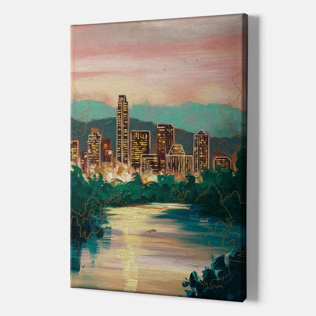 Austin Westlake Hills View - Canvas Wall Art Indoor