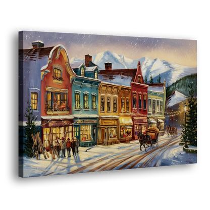 Breckenridge Historic Downtown - Canvas Print Art Sides