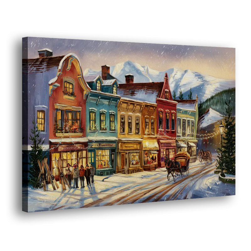 Breckenridge Historic Downtown - Canvas Print Art Sides