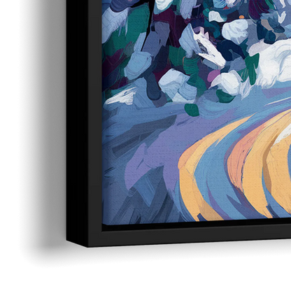 Telluride Winter Wonderland - Close-Up Black Frame Canvas