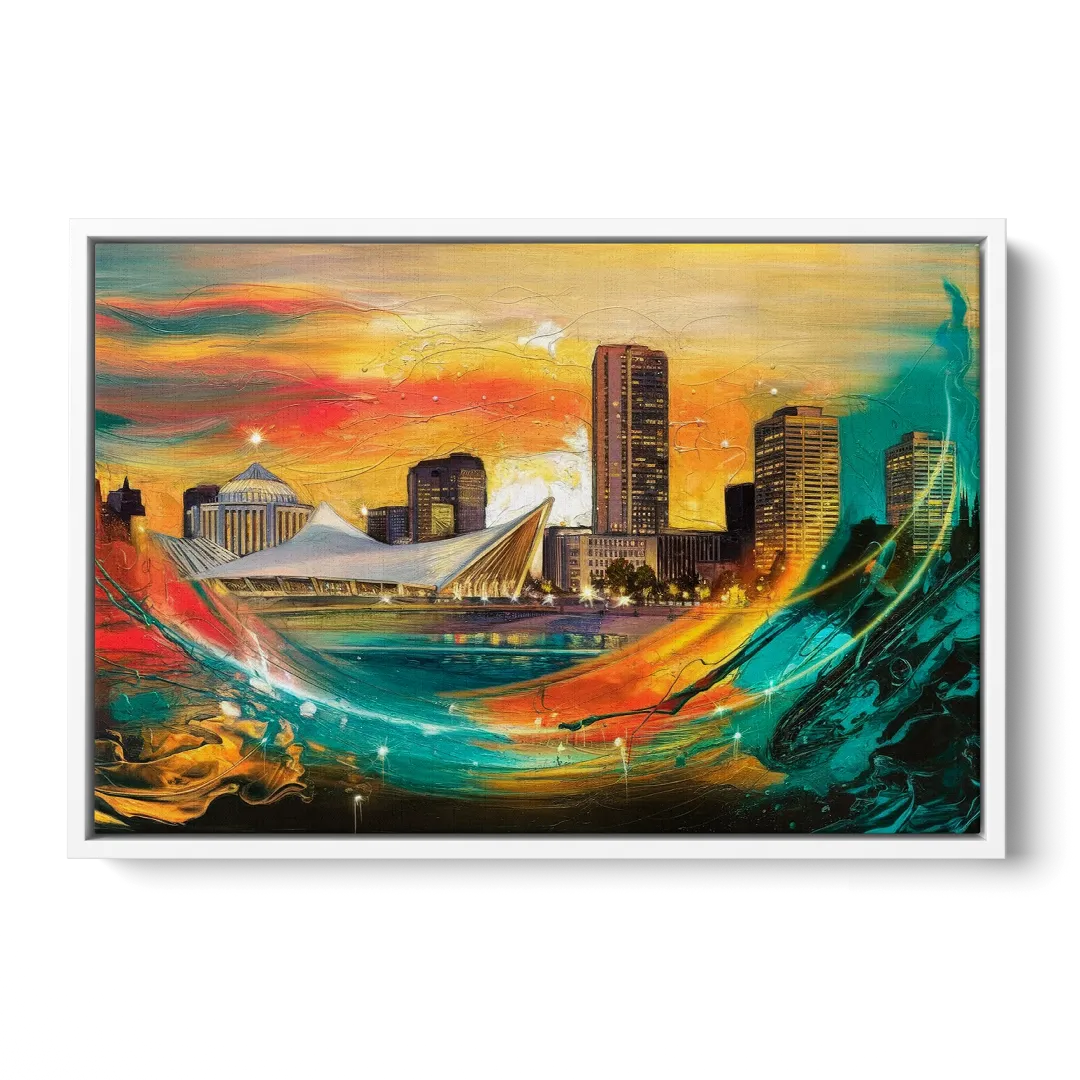 Milwaukee Festival Spirit - White Frame Canvas