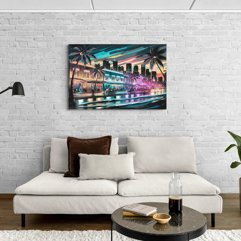 Miami Street Art Culture - Canvas Wall Art Living Room