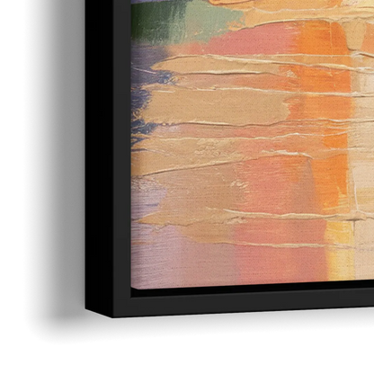 Vail Mountain Sunrise - Close-Up Black Frame Canvas