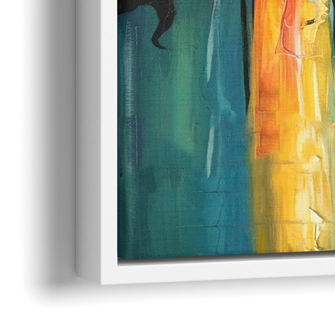 Austin Street Art Culture - Close-Up White Frame Canvas