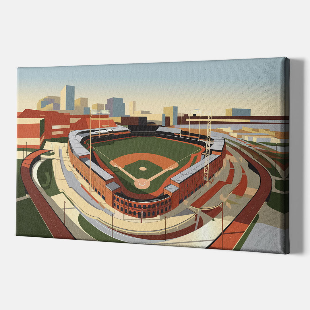 Camden Yards Baseball Stadium - Canvas Wall Art Indoor