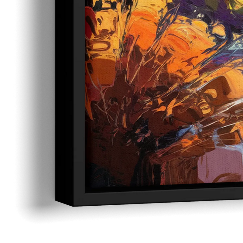 Phoenix Vibrant Urban Desert - Close-Up Black Frame Canvas