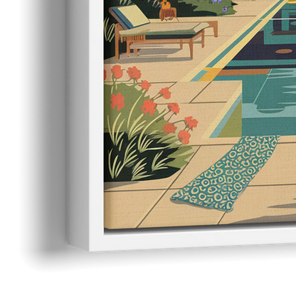 Palm Springs Scenic Getaway - Close-Up White Frame Canvas
