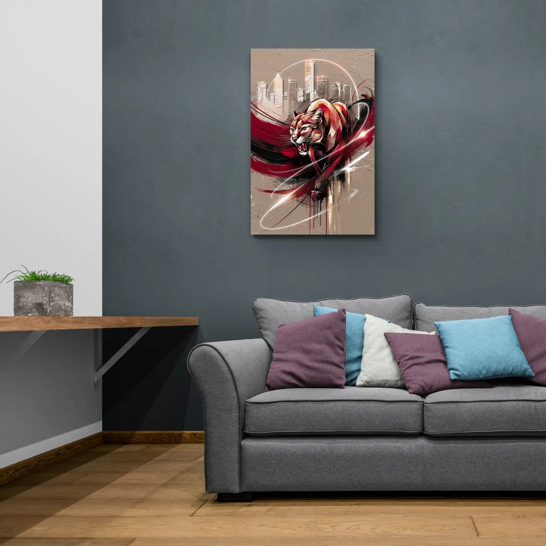 Houston Cougars Passion - Canvas Wall Art Living Room