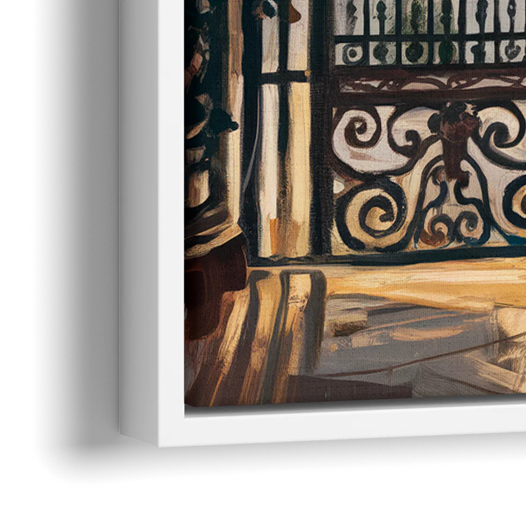 Charleston Iconic Gates - Close-Up White Frame Canvas