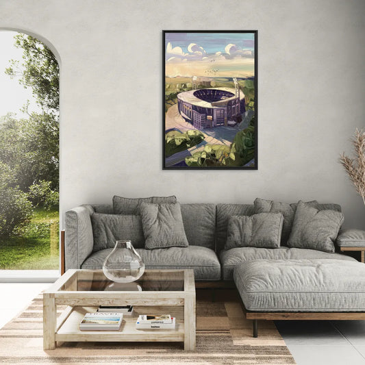 Baltimore Ravens Stadium View - Living Room Black Frame Canvas